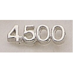 4500 (numeral) Marken Design Cast Lapel Pin (Up to 7/8")