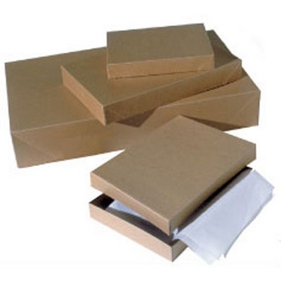 Natural Kraft Groove Apparel Box (24"x14"x4")