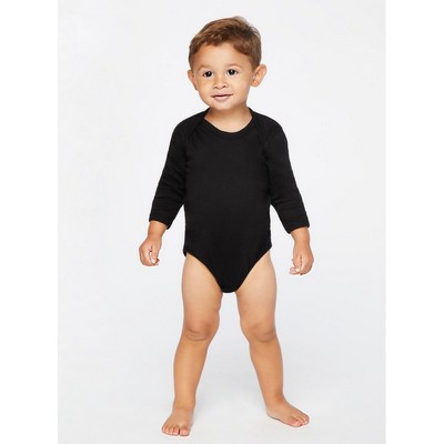 Rabbit Skins Infant Lap Shoulder Long Sleeve 1x1 Baby Rib Bodysuit