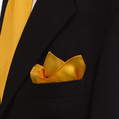 Gold Silk Pocket Square