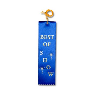 2"x8" Best Of Show Stock Carded Award Ribbon