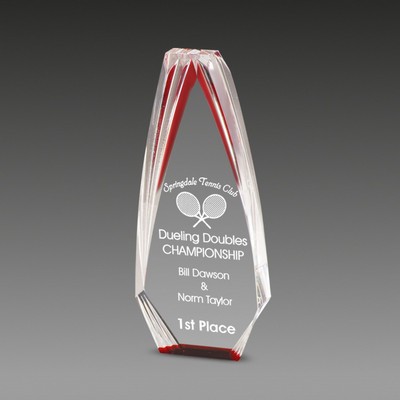 Diamond Carved Obelisk Stand Up Award™ (3-3/8"x8"x1")