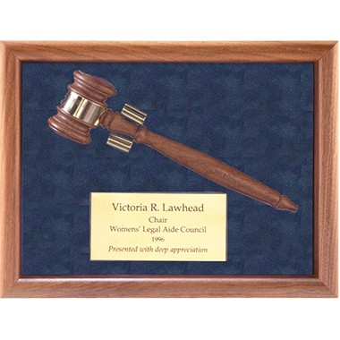 Walnut Shadow Box Gavel Award (9"x11")