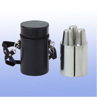 Flask Set w/Leatherette Bag (Screened)