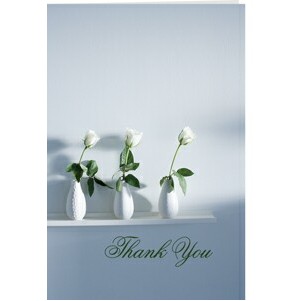 White Rose Thank You Note