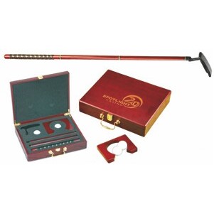 Golf Putter Set Game in Wood Case