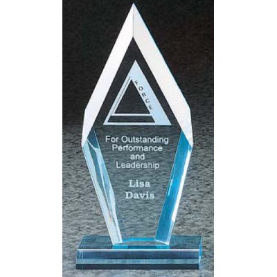 Blue Acrylic Arrowhead Award (4"x8 3/4")