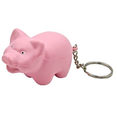 Pig Key Chain Stress Reliever Squeeze Toy