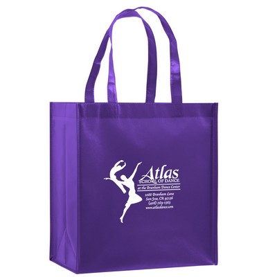 Gloss Laminated Designer Grocery Tote Bag w/Insert (12"x8"x13")