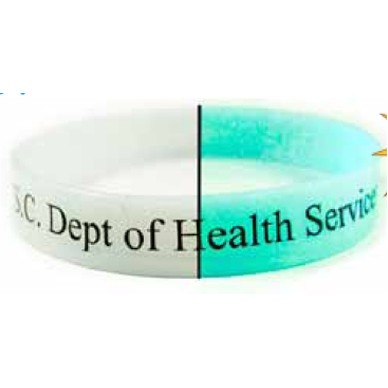 UV Color Changing Wrist Band (Debossed & Color Filled)