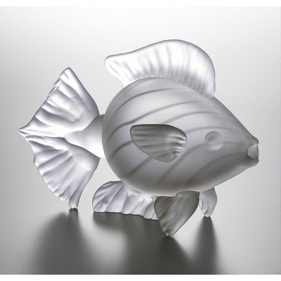 Hand Blown Crystal Tropical Fish Figurine