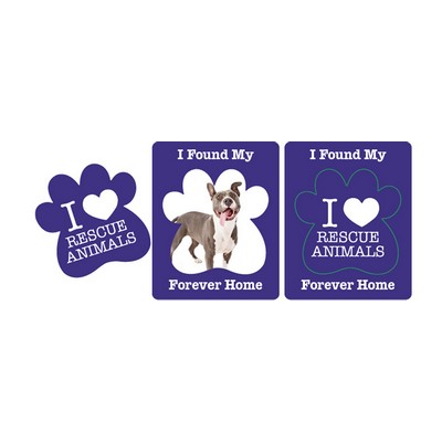 Magnet - Paw Shape Picture Frame (3x3.75) - 25 mil.