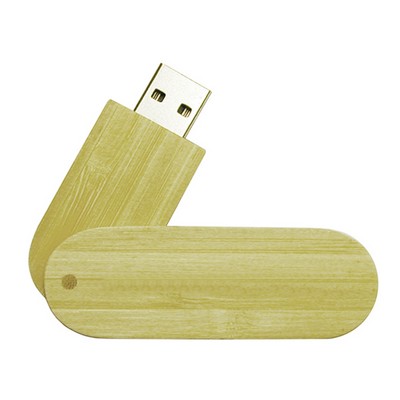 Wood Swivel Cap USB Flash Memory Stick - 4GB