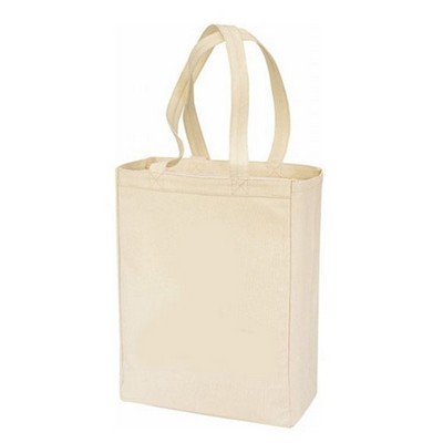 Cotton Canvas Gusset Tote Bag