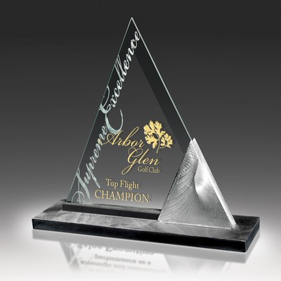 Glass Award - Charcoal - Twin Peak