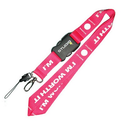 Eco PET Lanyard with silkscreen print - 1 inch