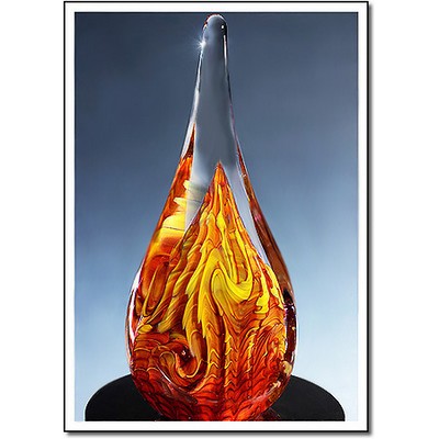 Fire Mountain Art Glass Sculpture w/o Marble Base (4.5"x10")