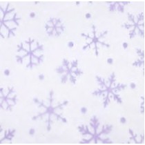 Purple on White Snowflakes Watermarked Tissue Paper