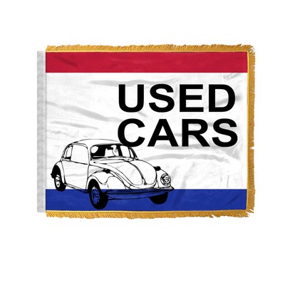 Used Cars with Bug Antenna Flags 12x18 inch