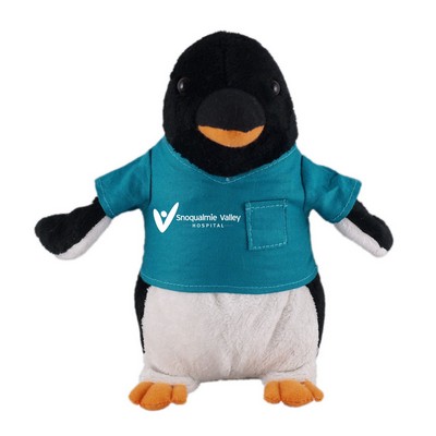 Soft Plush Stuffed Penguin in scrub shirt