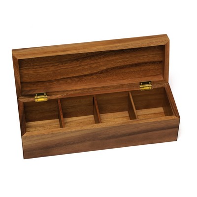 Lipper Acacia 4 Section Tea Box