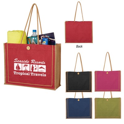 Paradise Jute Tote Bag