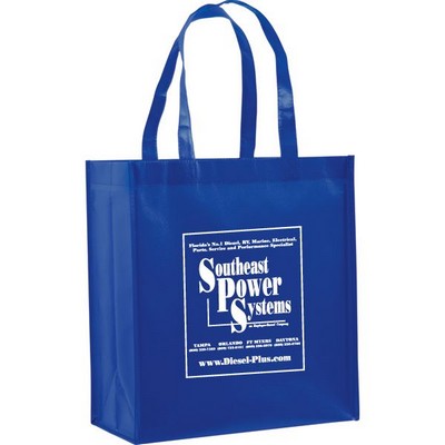 Non Woven Gloss Designer Tote/Grocery Bag (16"x 6"x 12")