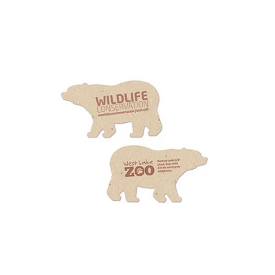 2-Sided Wildlife Conservation Plantable Bear Shape