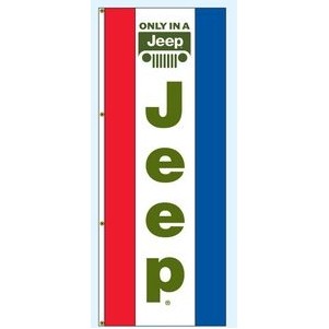 Double Faced Free Flying Drape Flags (Center Panel - Jeep®) (3' x 8')