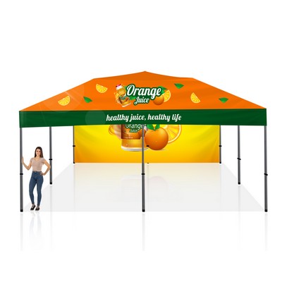 20' X 20' Tent w/ Full Color Canopy and Back Wall