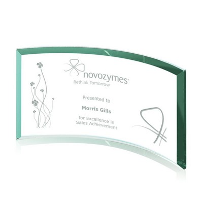 Crescent Award - Jade 6"x11"