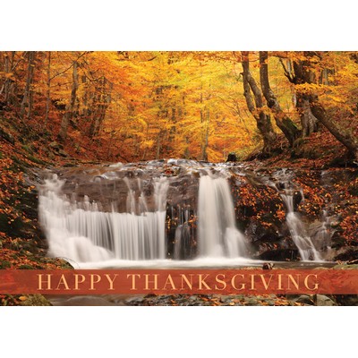 Woodland Waterfall Thanksgiving Cards