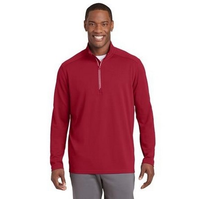 Adult Sport-Tek® Sport-Wick® Textured 1/4 Zip Pullover Shirt