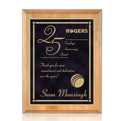 Erindale/Contempo Plaque - Red Alder/Black 9"x12"