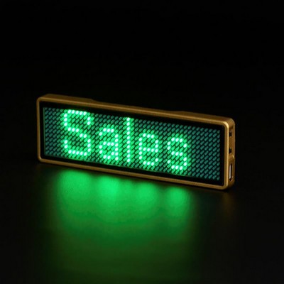 LED Name Tag Green