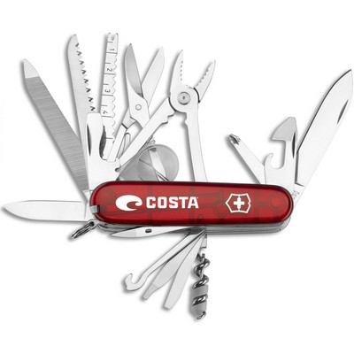 Swiss Army Swisschamp Knife Translucent Ruby Red