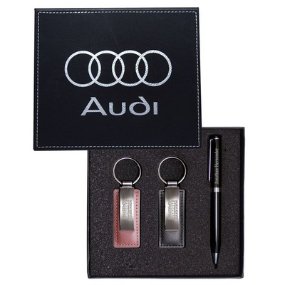 Two Key Chains & Ballpoint Pen Gift Set