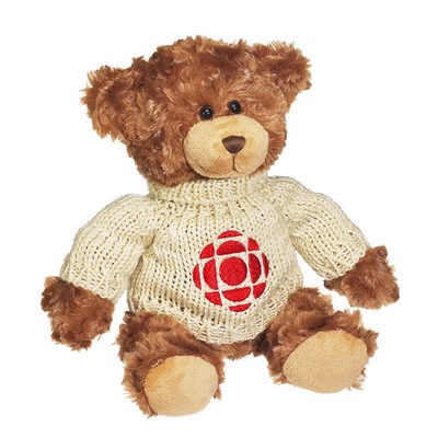 TOP SELLER 11" Roary Bear w/Hand Knit Sweater Embroidered