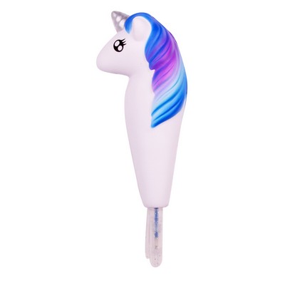 Slow Rising Squishy Happy Face Unicorn Pen - Galaxy