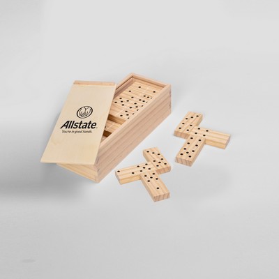 Tabletop Mini Wood Domino Game