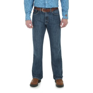 Wrangler® Men's Midstone Blue 20X® Flame Resistant Vintage Boot Jeans