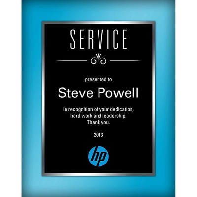 12" x 15" Splash of Color Plaque - Black & Light Blue