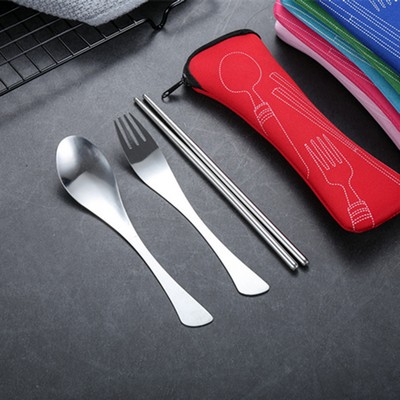 Travel carry cutlery spoon fork chopsticks