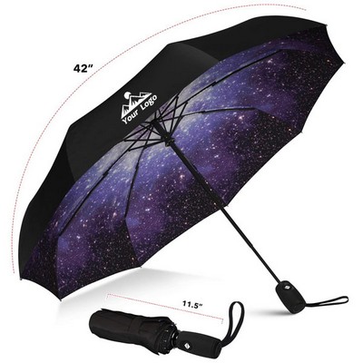 Starry Night Folding Umbrella