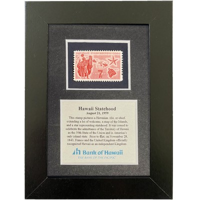 Framed Stamp Gift/Award Celebrating Hawaii Statehood