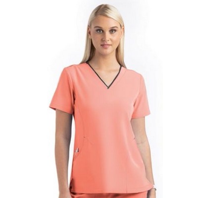 Matrix Impulse® Contrast Curved V-Neck Shirt