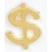 Dollar Sign Stock Casting Lapel Pin