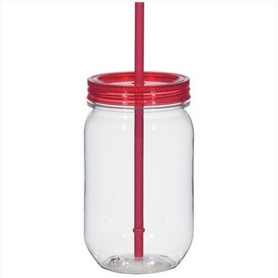 Mason Jar with Matching Straw