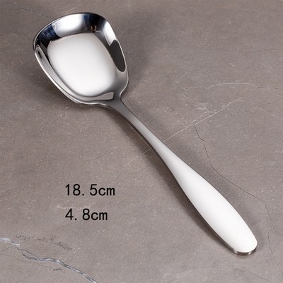 7.28 Inch #L Silver Stainless Steel Ice Cream Spoon Yogurt Spoon 304 Coffee Pudding Spoon