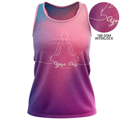 Women's 180 GSM Poly Interlock Sublimation Tank Tops